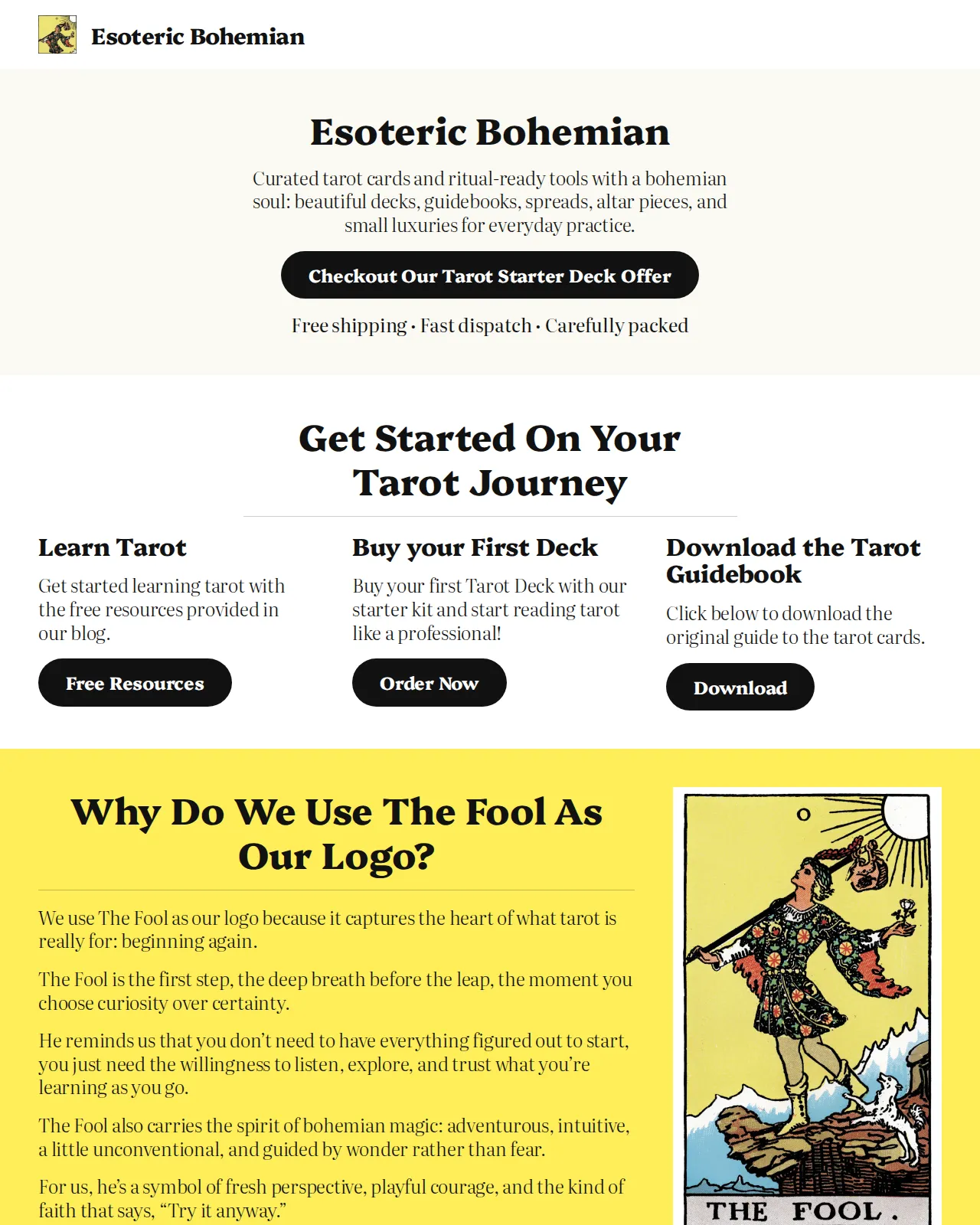 Homepage of Esoteric Bohemian